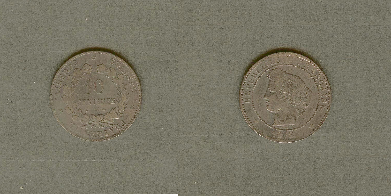 10 centimes Cérès 1878K Bordeaux TB+